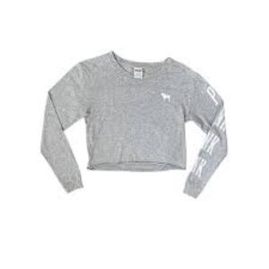 Victoria Secret PINK cropped long sleeve top size medium